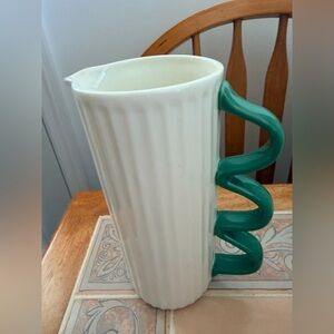 Kate Spade/Target-Small Ceramic Pitcher
Cream/Green